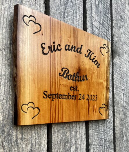 Live-Edge Wood Personalized Wood Plaque - Image 3